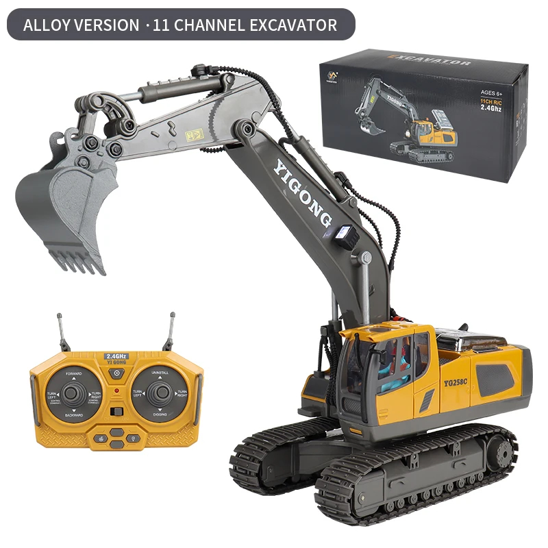 Rc Excavator Hobby - Set Mainan Kendaraan Konstruksi RC 2.4G