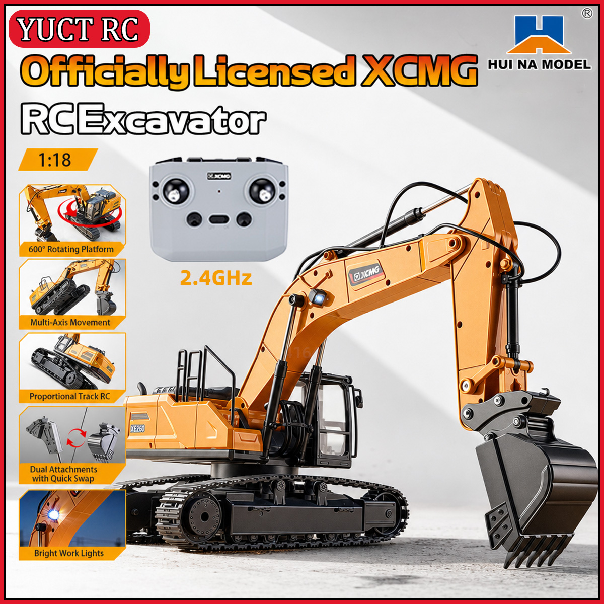 HUINA XCMG XE260 1/18 Ekskavat - Rc Excavator Hobby ulasan dan harga