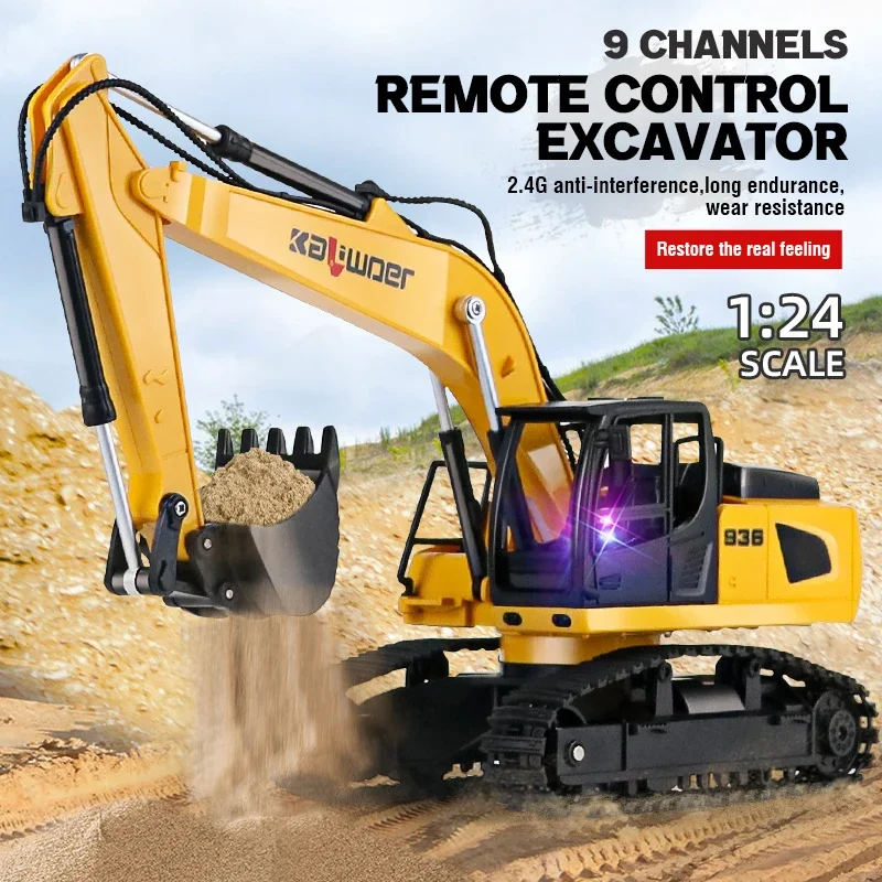 Huina Rc Ekskavator 1/24 9Ch M - Rc Excavator Hobby ulasan dan harga