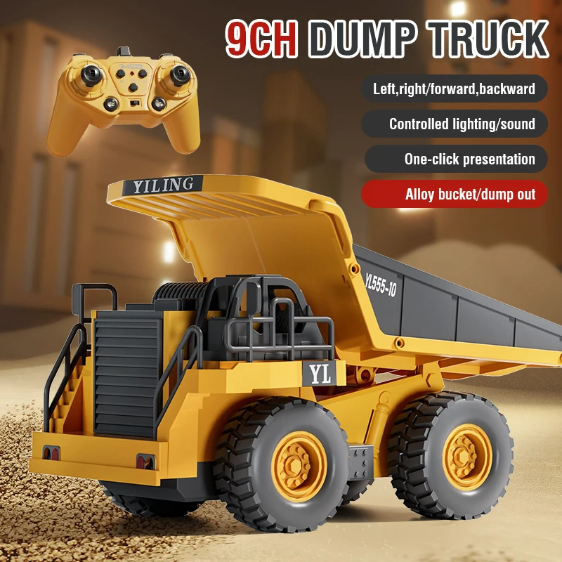 RC Alloy Excavator 2.4G 9CH Re - Rc Excavator Hobby ulasan dan harga